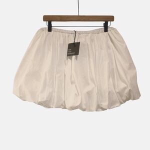 See You Monday, NWT, White Bubble Hem Mini Skirt, Lined, Women's Sz XL, L- 15 In